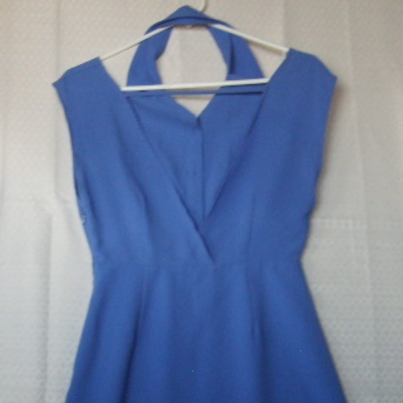 Cute Mini Halter Dress S Lolas Collection Blue - Picture 3 of 4
